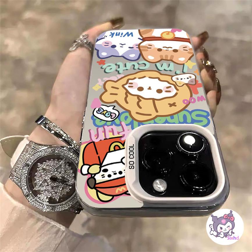เคสโทรศัพท์มือถืออะคริลิคแข็ง กันกระแทก ลายแมวน่ารัก สําหรับ Redmi Note 13 Pro Note 12 11s 10s 9s 12Pro Redmi 13C 12C 10C 9C 9A 10A A2+ A1 Xiaomi 11 Lite Poco X6 F5Pro M5S