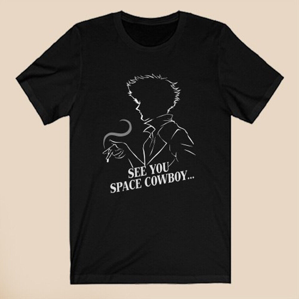 Cowboy Bebop See You Space Cowboy เสื้อยืดสีดําผู้ชาย