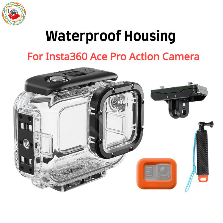 เคสกล้องแอคชั่น กันน้ํา แนวตั้ง แนวนอน สําหรับ Insta360 Ace Pro