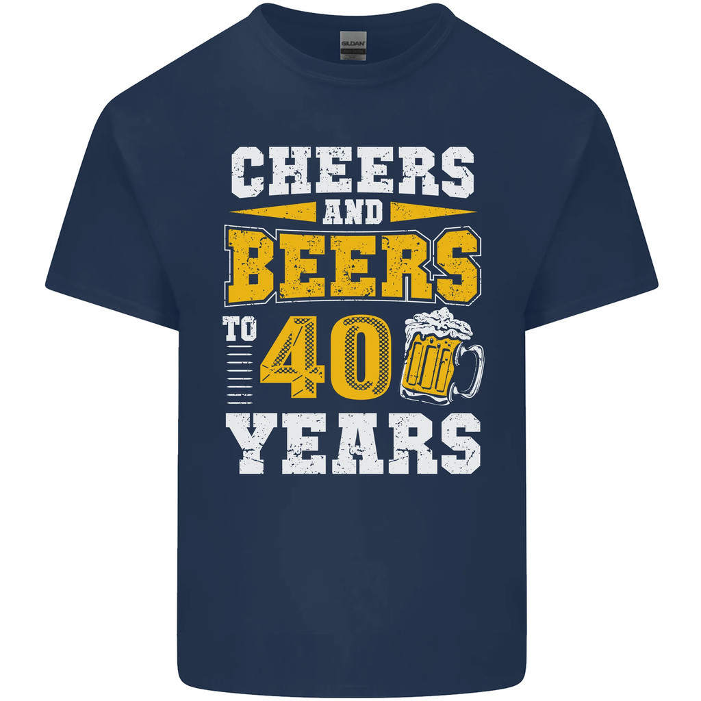 40Th Birthday 40 Year Old Funny Alcohol Mens Cotton Tee