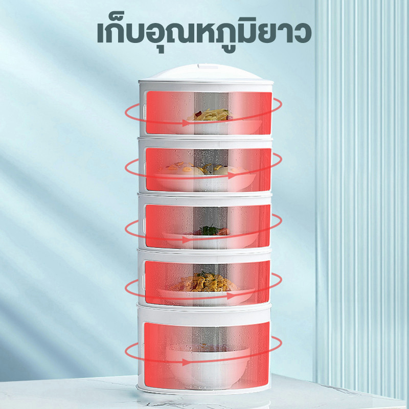 KANO เก็บอาหาร ชั้นเก็บกับข้าว3/4/5 ฝาครอบอาหาร รูปที่ 3