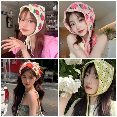 ที่คาดผม ผ้าถัก สีสันสดใส เหมาะกับฤดูร้อน พร็อพถ่ายรูป สําหรับท่องเที่ยว