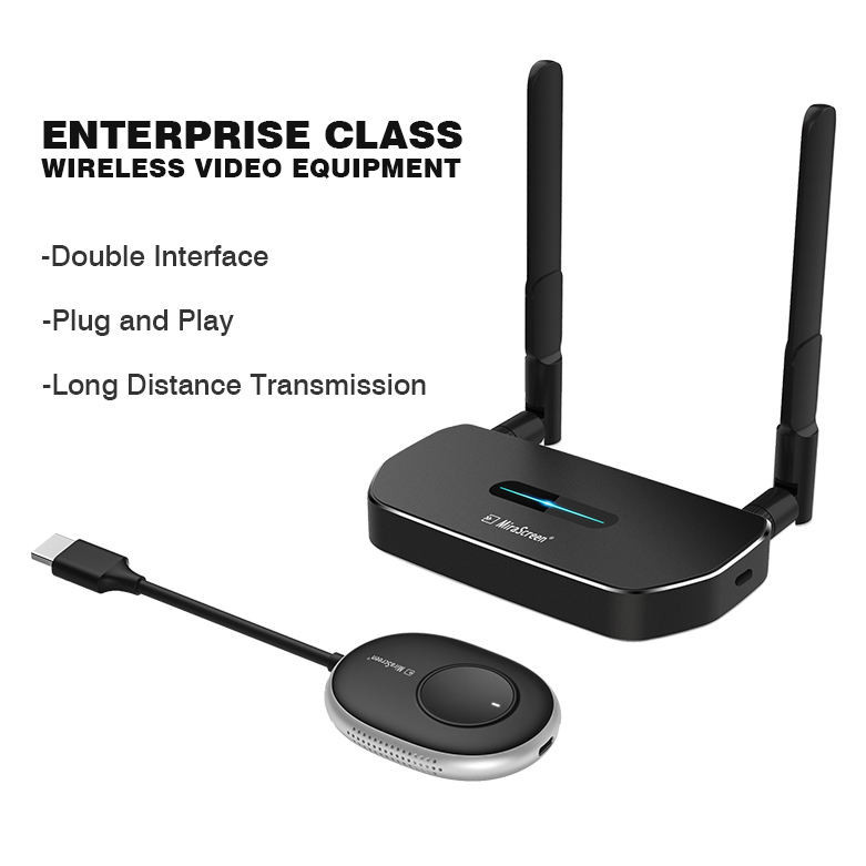 4k Wireless HD Extender อะแดปเตอร์จอแสดงผล Dongle Receiver และชุดส่งสัญญาณสนับสนุนการส่งสัญญาณวิดีโอ