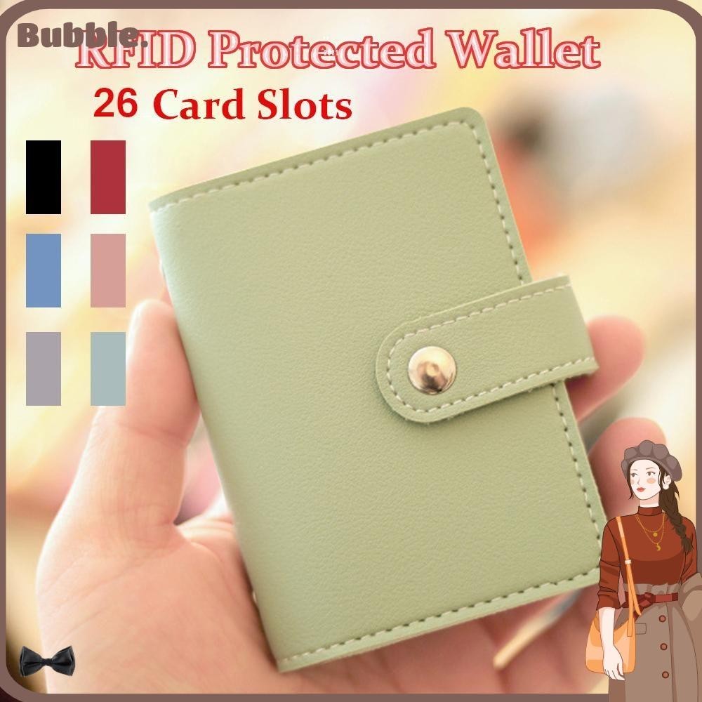 Bubble กระเป๋าสตางค์ กระเป๋าใส่บัตร 26 ช่อง สีแคนดี้ บล็อก RFID