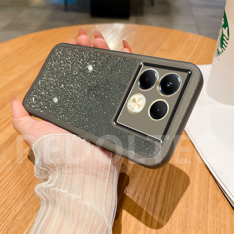 เคส Infinix Note 40 40 Pro 40 Pro+ 4G 5G เคสโทรศัพท์มือถือ ซิลิโคนใส แต่งกลิตเตอร์ ไล่โทนสี หรูหรา พร้อมตัวป้องกันเลนส์ สําหรับ Infinix Note40 Note 40Pro Note 40 Pro Plus - รูปที่ 6