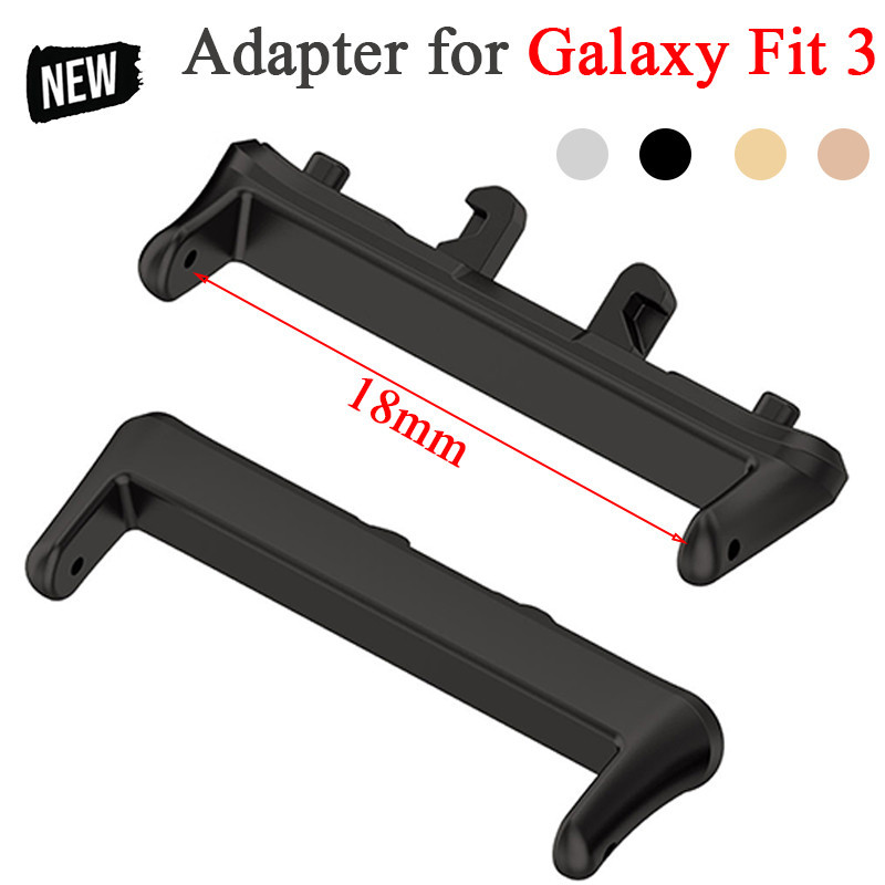 อะแดปเตอร์เชื่อมต่อสายนาฬิกาข้อมือ โลหะ สเตนเลส 316L สําหรับ Samsung galaxy fit 3 18 มม. galaxy fit 3 2 ชิ้น