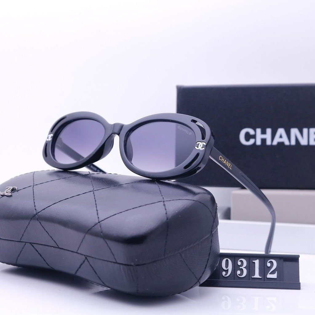 Chanel1 2024 Camellia Hollow Series แว่นกันแดด กรอบวงรี ยาว กรอบกลม ขนาดเล็ก สําหรับผู้ชาย ผู้หญิง AJPH XHU9 UNP1