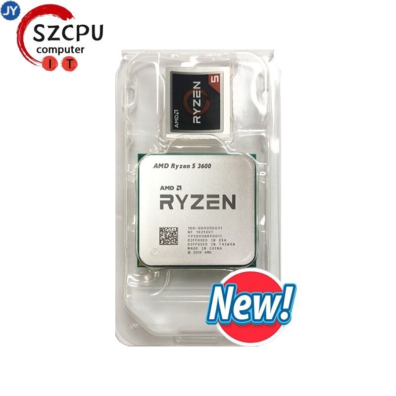 【พร้อมส่ง】ใหม่ โปรเซสเซอร์ CPU amd Ryzen 5 3600 R5 3600 3.6 GHz 6-core 12 เกลียว 7nm 65W L3 = 32m 100-000000031 ซ็อกเก็ต AM4