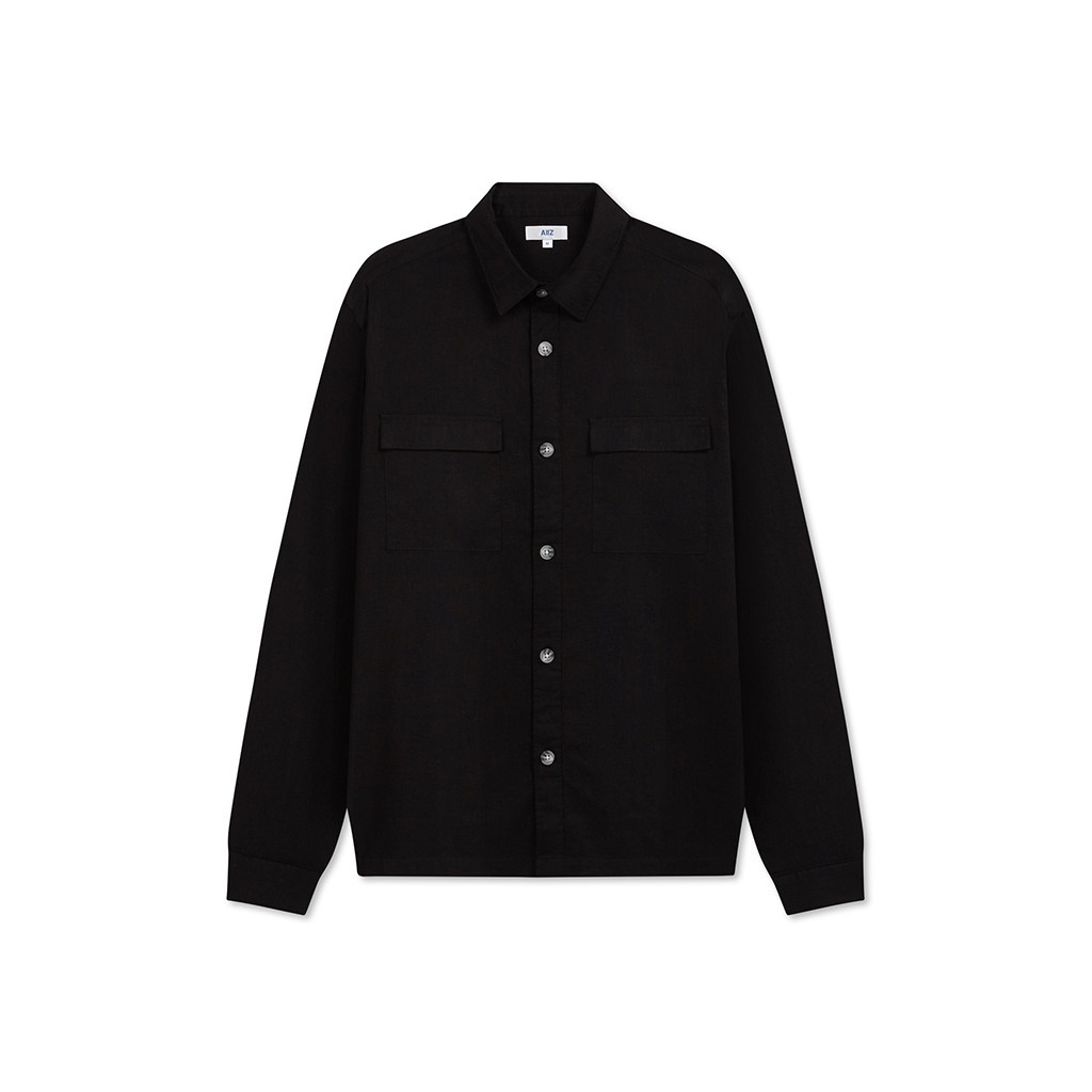 AIIZ (เอ ทู แซด) - เสื้อเชิ้ตผู้ชายแขนยาวสีพื้นมีกระเป๋า Men's Regular-Fit Pocket Shirt