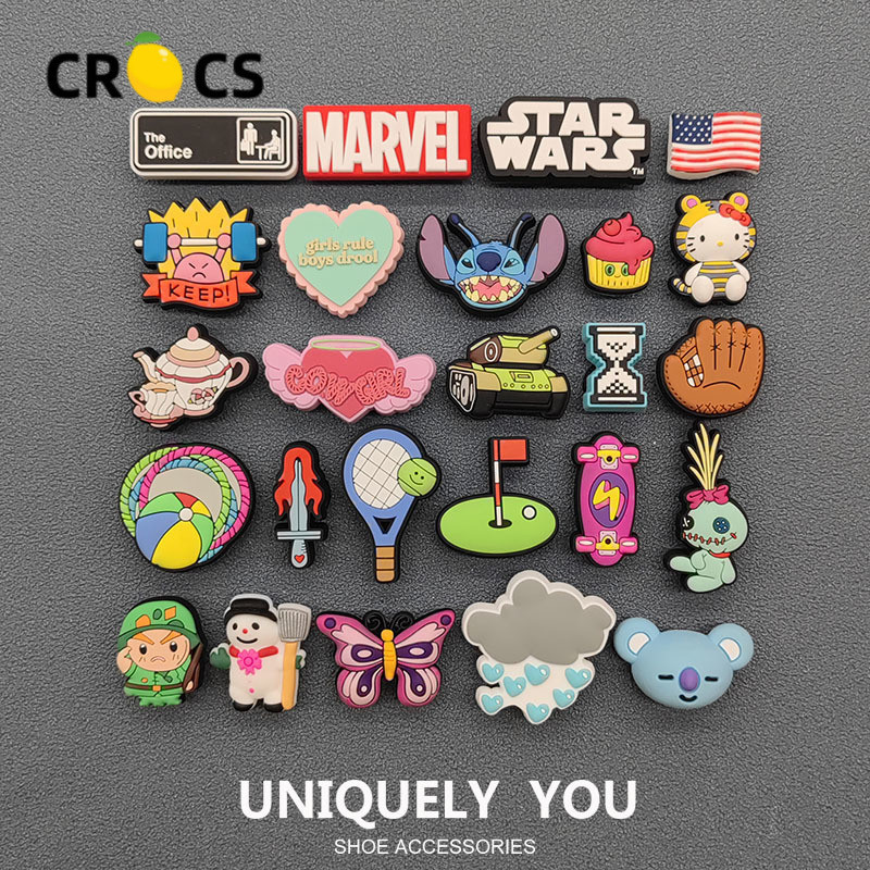 ใหม่ crocs อุปกรณ์เสริม crocs รองเท้าหัวเข็มขัดอุปกรณ์เสริม Zhibixing Carlo Chi รองเท้าตกแต่ง All-Match รองเท้าดอกไม้