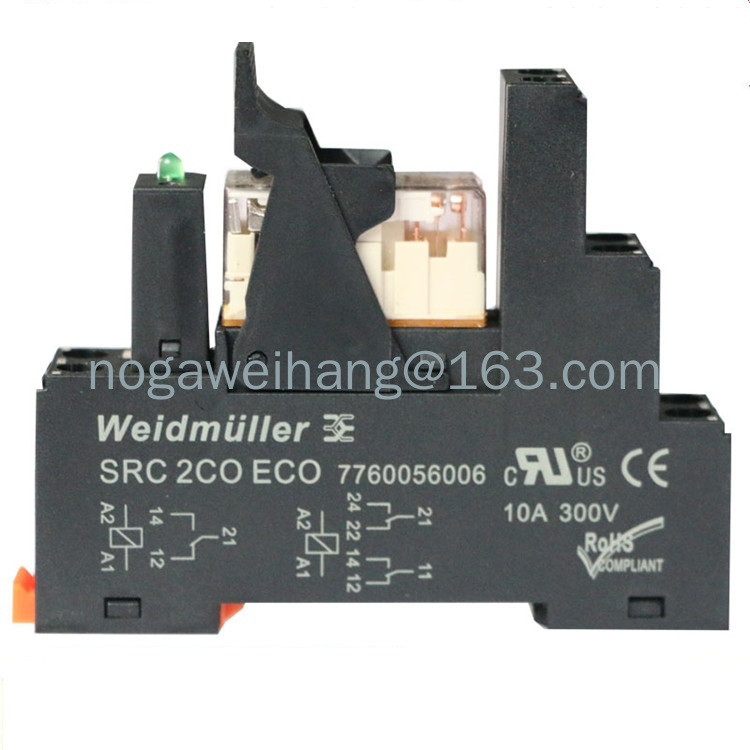 รีเลย์ Weidluller RCL424024 พร้อมฐาน RCL KITS 24VDC 2CO 7760056025(ใหม่และต้นฉบับ)