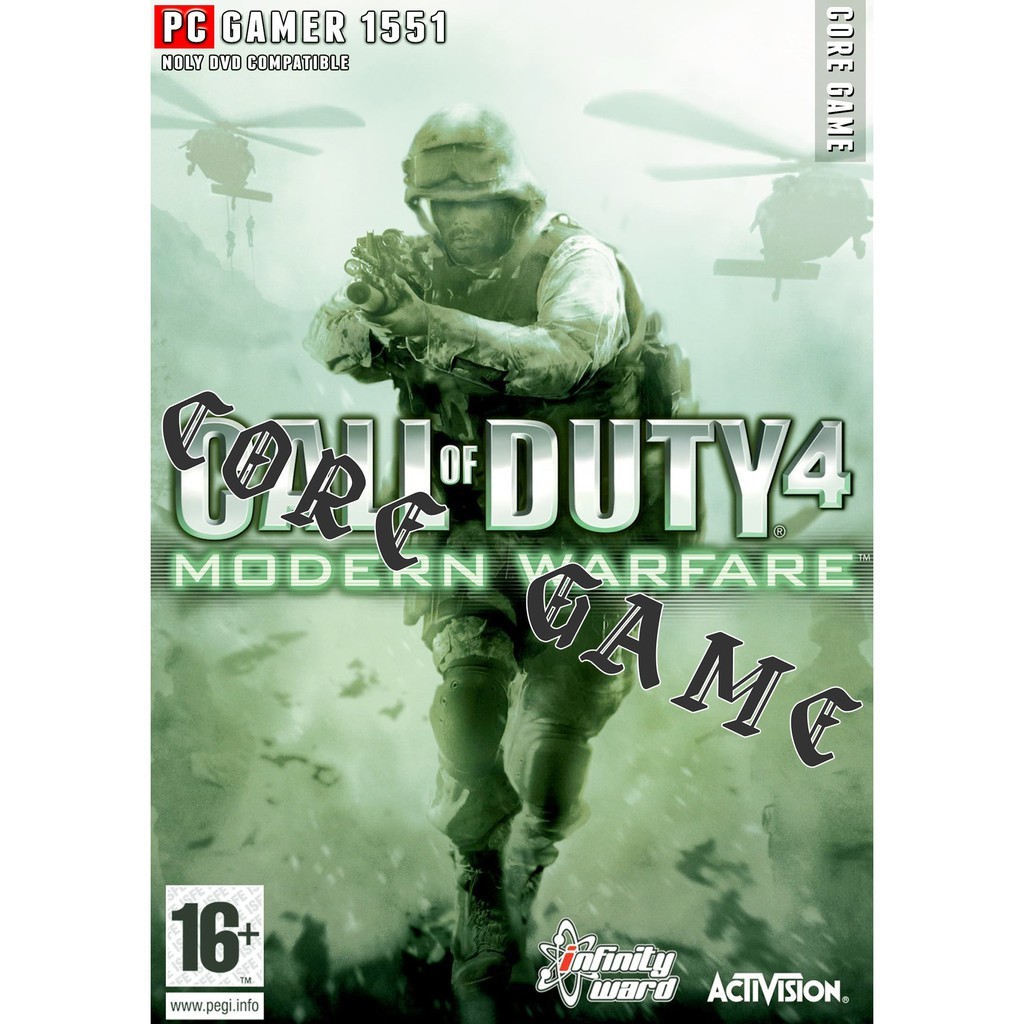 Call of duty 4 modern warfare (มีคลิป VDO แนะนำการติดตั้ง) แผ่นเกมส์ แฟลชไดร์ฟ เกมส์คอมพิวเตอร์  PC 