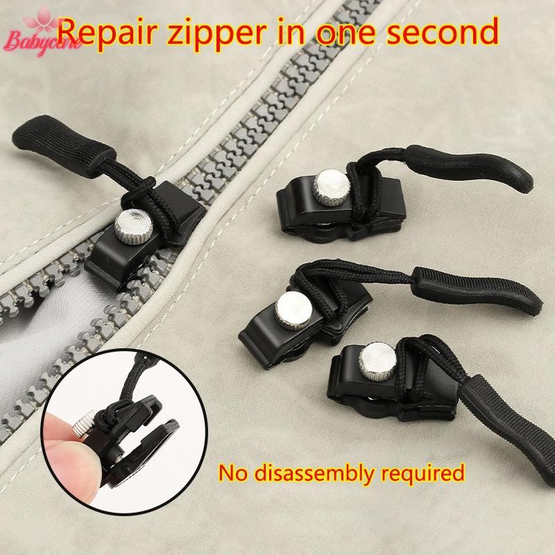BYCE> 3PCS Universal ซิปชุดซ่อมแก้ไขซิปเปลี่ยนซิป Slider ดึงสําหรับแจ็คเก็ตกระเป๋าเสื้อใหม่