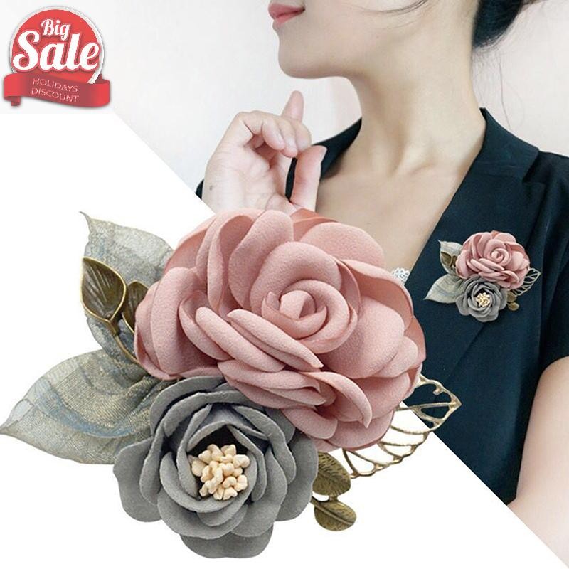 AF เข็มกลัดดอกไม้ผ้าเกาหลีหรูหรา: อุปกรณ์เสริมอเนกประสงค์สําหรับและชุดลําลอง A - รูปที่ 2