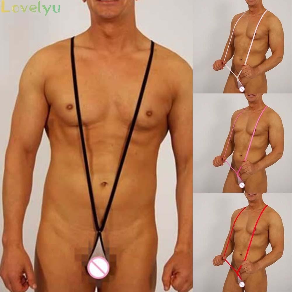 Male G-String Jumpsuits White Wrestling Singlet Bodysuit 100% Brand New