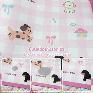 🏷️[Home] แผ่นรองจาน แผ่นดูดซับน้ํา dry mat สไตล์น้องหมาคัชชุน แผ่นวางจาน 30x40ดูดซับน้ําได้ดี กันลื่น