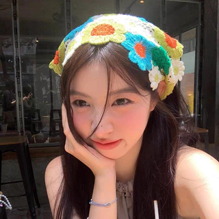 🌸GGals🌸ผ้าคาดผมสามเหลี่ยม ผ้าถัก ลายน่ารัก เครื่องประดับผม สไตล์น่ารัก แฟชั่น ส่งไวจากไทย#TJ-111