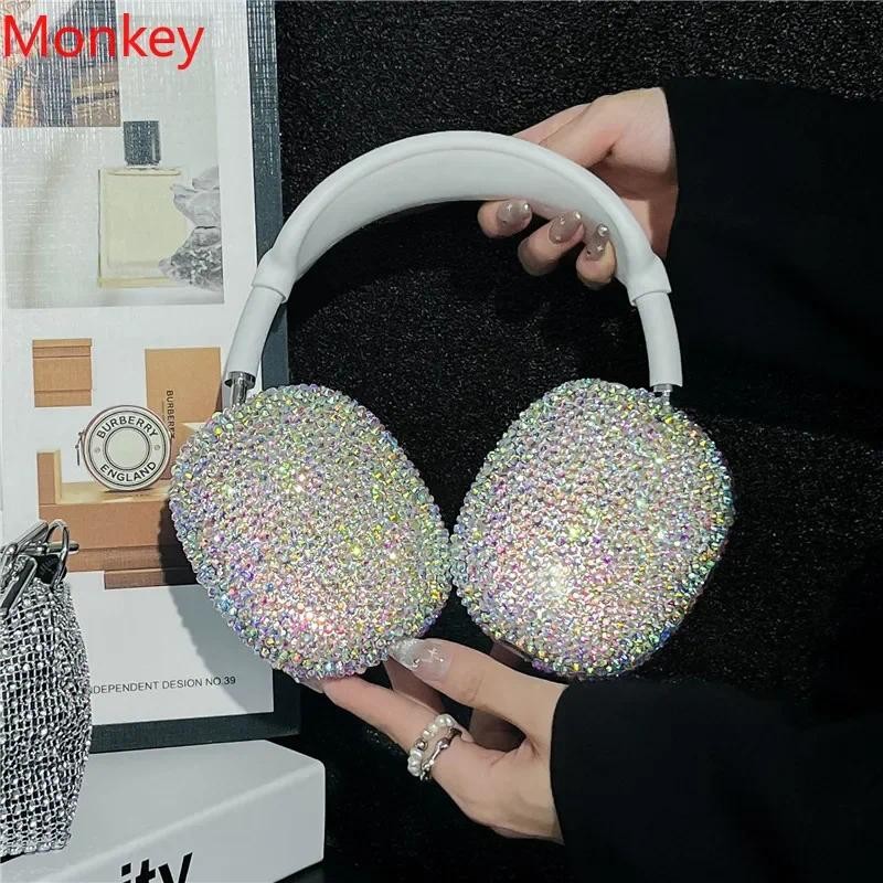 หรูหราแฟลชเพชรป้องกันหูฟังสําหรับ Airpods Max กันกระแทกฝาครอบหูฟังสําหรับ Air Pods Max อุปกรณ์เสริม