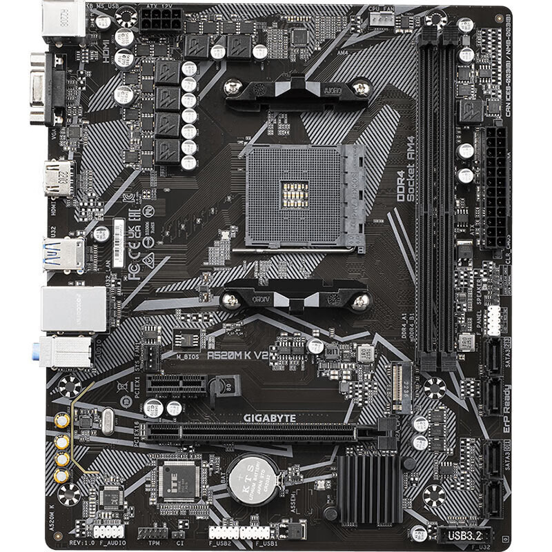 GIGABYTE a520m K V2เมนบอร์ดคอมพิวเตอร์เดสก์ท็อปที่ทนทาน DDR4