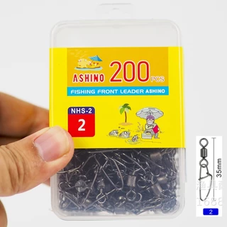 ASHINO ลูกหมุนถังลายติดกิ๊ป NHS 200 ตัว/กล่อง คุณภาพดี ราคาสุดคุ้ม - อุปกรณ์ตกปลา