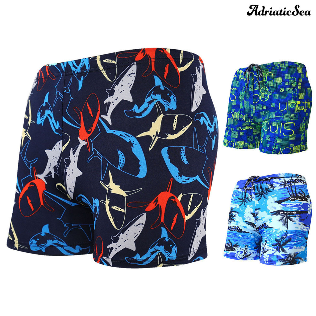 [COD]✪กางเกงว่ายน้ํา แบบแห้งเร็ว พิมพ์ลาย สีสันสดใส เหมาะกับเดินชายหาด สําหรับผู้ชาย