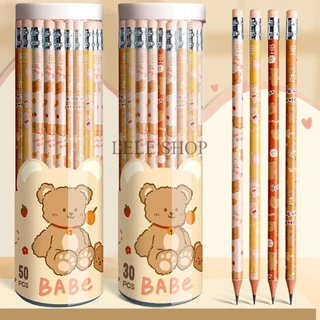 ดินสอไม้ ลายน่ารัก อุปกรณ์การเรียน เครื่องเขียน HB pencil ดินสอไม้ ดินสอหัวยางลบ เครื่องเขียนเด็ก