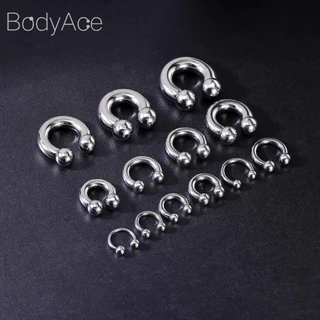 Bodyace จิวจมูก สเตนเลส ขนาดใหญ่ สําหรับเจาะร่างกาย จมูก 1 ชิ้น