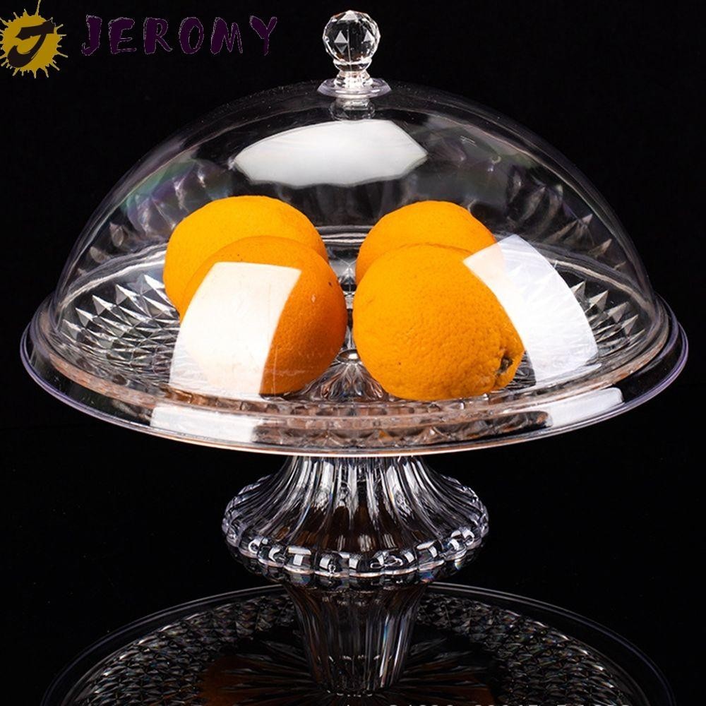 Jeromy ถาดวางอาหาร กันฝุ่น พร้อมฝาปิด สําหรับขนมหวาน เค้ก บ่าย