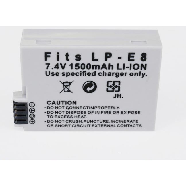 แบตกล้อง CANON LP-E8  1500mAh.สำหรับกล้อง Canon 550D 600D 650D 700D X4 X5 X6i X7i T2i T3i T4i T5i DS