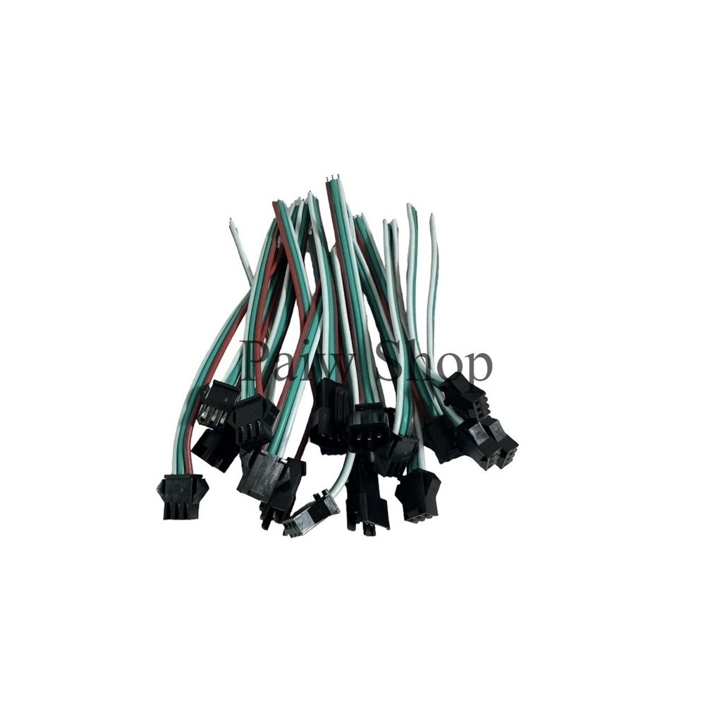 JST SM ปลั๊กตัวผู้ ตัวเมีย แบบ 3 ขา สำหรับสายไฟ LED WS WS 2812 WS WS 2811  สินค้าส่งจากไทย