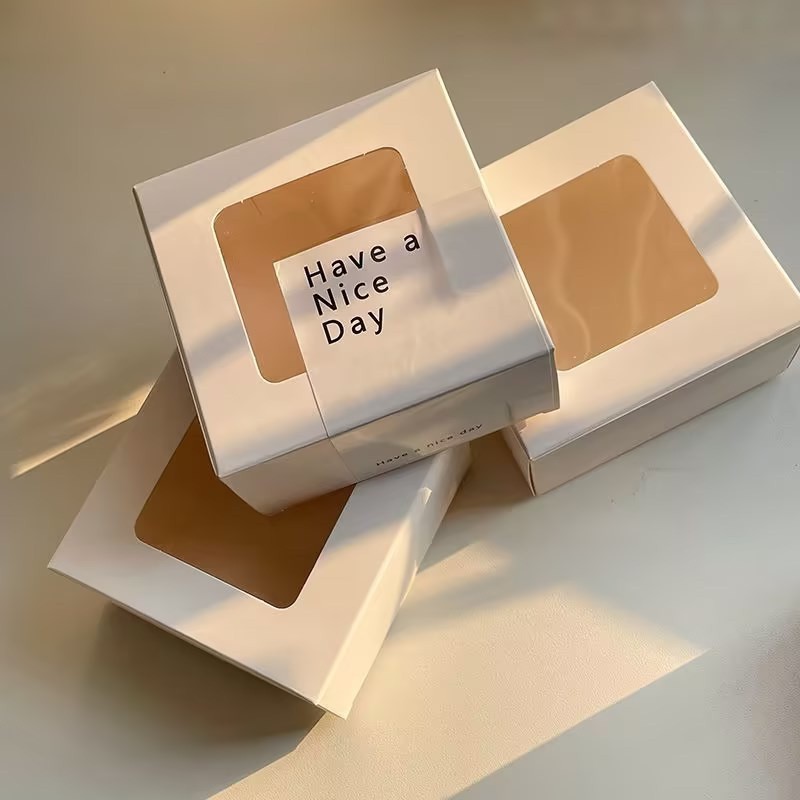 Ins Simple Design Gift Box Christmas Square Design Gift Box Korean Pattern Holiday Gift