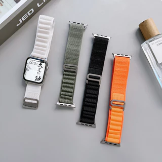 ผ้าอัลไพน์ลูปไนลอนสมาร์ทนาฬิกาสายนาฬิกาสำหรับแอปเปิ้ลนาฬิกา Smart Watch Ultra/SE 3 49มม Series 11 10 9 8 7 46มม 44 40มม