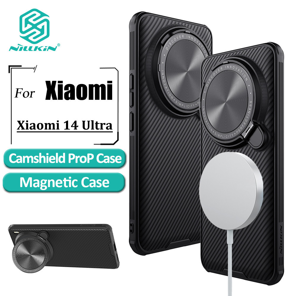 Nillkin CamShield ProP เคสโทรศัพท์ แม่เหล็ก สําหรับ Xiaomi 14 Ultra เคสกล้อง ฝาพับ PC แข็ง + TPU กันกระแทก ฝาหลัง (เฉพาะพร้อมฟังก์ชั่นดูดแม่เหล็ก)