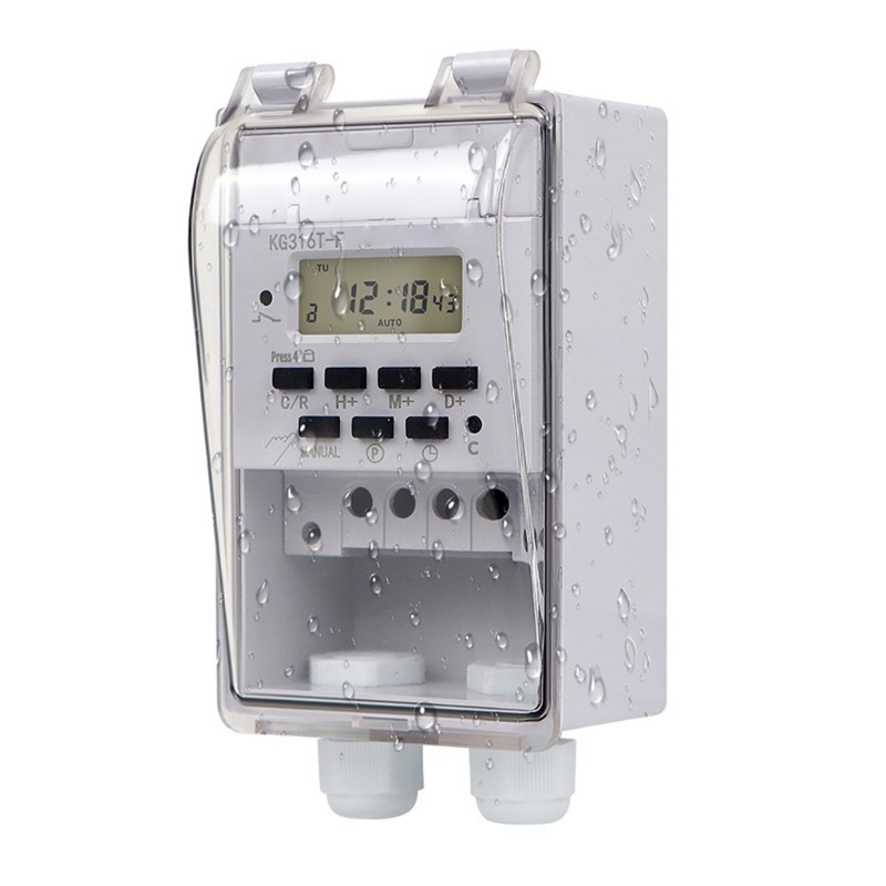 HL ตั้งโปรแกรมได้ Digital Time Relays Time Controllor Switches 220V กันน้ําสําหรับบ้าน
