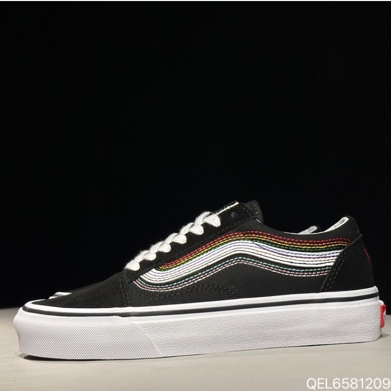 Clearance Sales Vans Old Skool Colorful Stripe Low Top Casual Board Shoes GCNZ  รองเท้ากีฬา