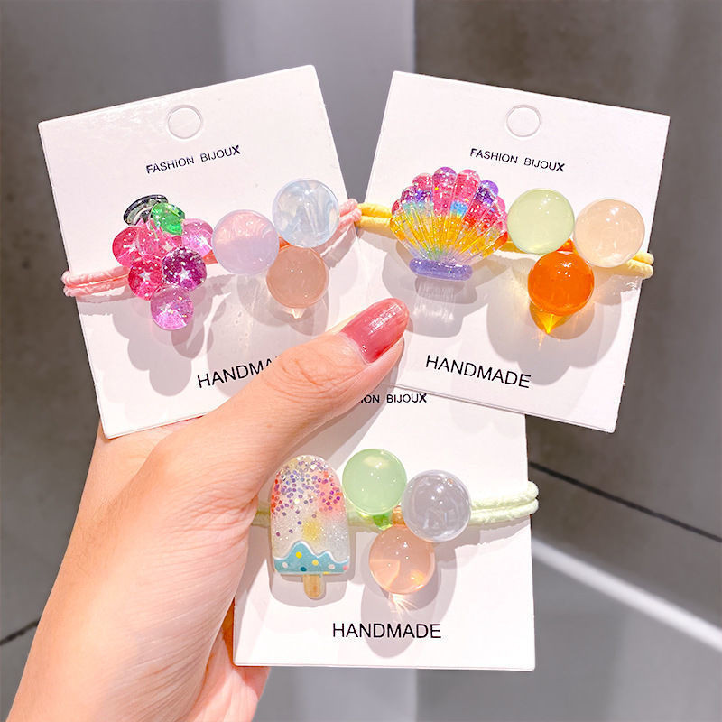 ยางรัดผม ลายการ์ตูนน่ารัก สีสันสดใส สไตล์เกาหลี เรียบง่าย เครื่องประดับ สําหรับผู้หญิง