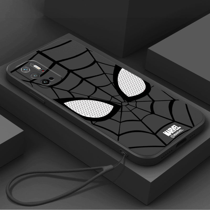 ปลอกredmiหมายเหตุ10 5G POCO M3 PRO 5Gหมายเหตุ10T 5Gเคสโทรศัพท์แฟชั่นแบรนด์Marvel Cool Spider-ManตาความงามซิลิโคนTPU Soft Shellออกแบบใหม่กันกระแทกกรณี