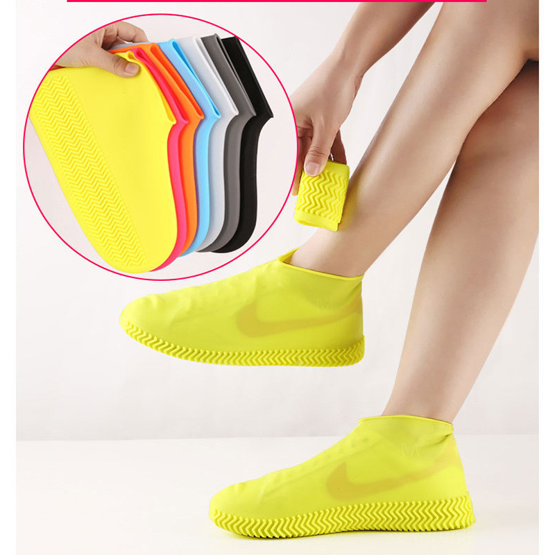 In stock and fast delivery#Factory Direct Supply Silicone Shoe Cover Waterproof and Rainproof Shoe Cover Wear-Resistant Silica Gel Rain Boots Male and Female Portable Rainwater Proof Shoe Cover3.13LyL