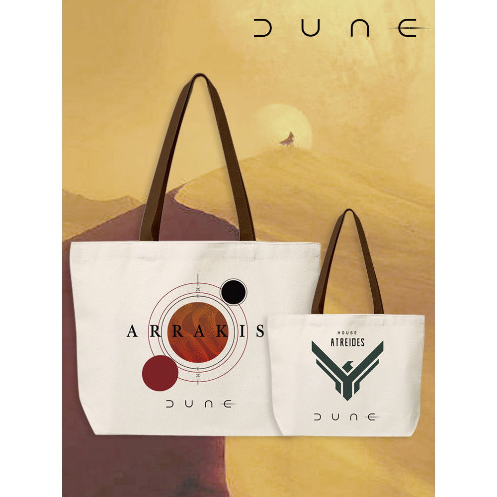 Maneng Dune กระเป๋าผ้าใบอุปกรณ์ต่อพ่วง Sci-Fi บุคลิกภาพกระเป๋าสะพายไหล่เรียบง่ายผู้ชายและผู้หญิง Ti