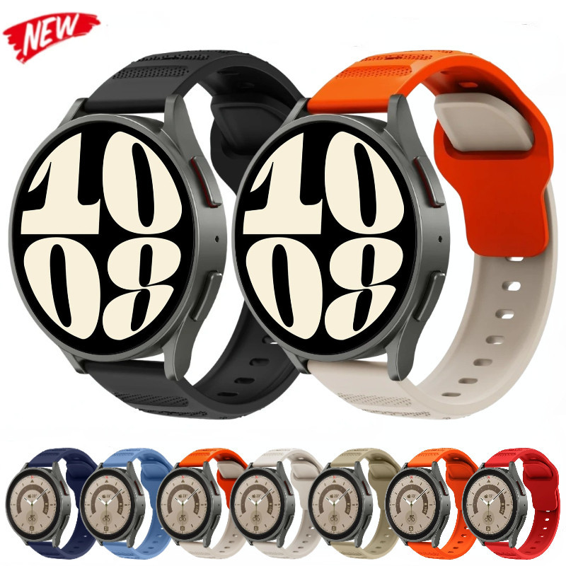 22 มม.20 มม.ซิลิโคนสําหรับ Huawei นาฬิกา 5/4/3/GT4 Amazfit GTR 4/GTS กีฬา Breathable สําหรับ Galaxy Watch FE/6/7/6/5/4 40 มม.44 มม.