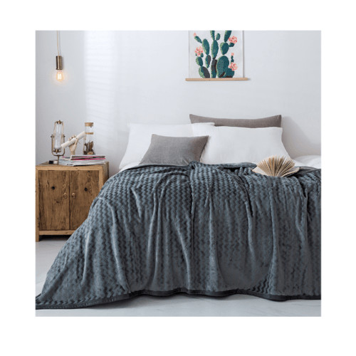 LOCAL789 TRUFFLE ESSENTIAL ผ้าห่ม FRIEDA รุ่น FR-02 150x200ซม. สีเทาเข้ม ร้านอยู่ในไทย