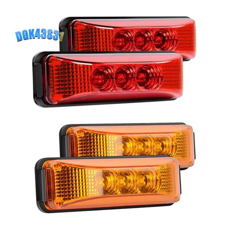 【dgk43s31】ไฟหรี่ Led 3 ดวง 24V 3.9 นิ้ว กันน้ํา สําหรับติดด้านหน้า และด้านหลังรถบรรทุก 2 ชิ้น