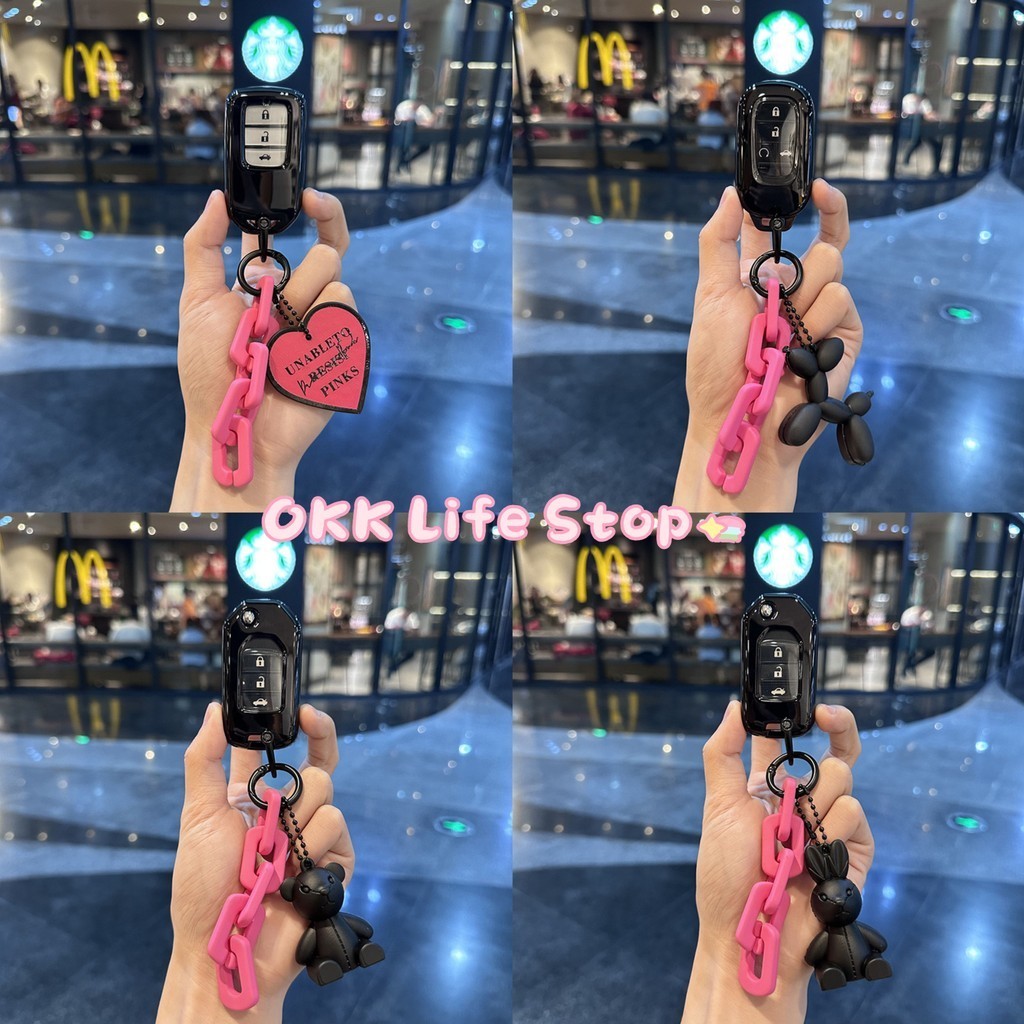 OKK Life Stop(A1404)*พร้อมส่งในไทย*Honda เคสรีโมตกุญแจรถยนต์ Honda Fit Jazz City Civic Accord URV CRV HRV Vezel Odyssey