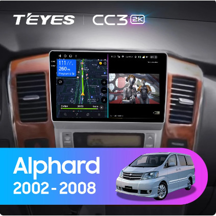 Teyes แผ่น dvd เครื่องเล่นมัลติมีเดีย วิทยุรถยนต์ CC3L CC3 2K สําหรับ Toyota Alphard 1 H10 2002-2008 GPS Android 10 No 2din 2 din