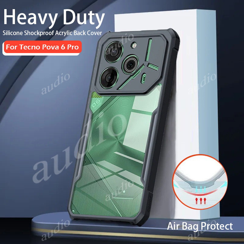 สําหรับ Tecno Pova 6 Pro Neo 6Pro 6Neo 5G 2024 Anti Drop เกราะโปร่งใสอะคริลิคกันกระแทกเลนส์กล้องป้อง