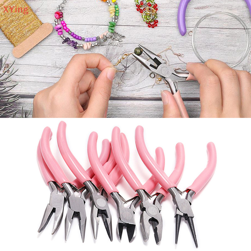 [Xy ] คีมมินิแนวทแยงรอบโค ้ งจมูก Handcraft ลูกปัดฉนวนคีมตัดสําหรับเครื ่ องประดับทําเครื ่ องมือขายร ้ อน
