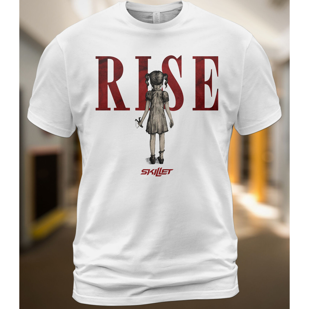 เสื้อยืดผ้าฝ้าย Skillet Rise อัลบั้ม Tee John Cooper Jen Ledger Ken Steorts