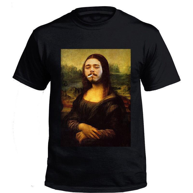 S-5XL [Hot] Limited !! New Post Malone - Mona Lisa Black Men T-shirt  High Quality Brand t Shirt Cas
