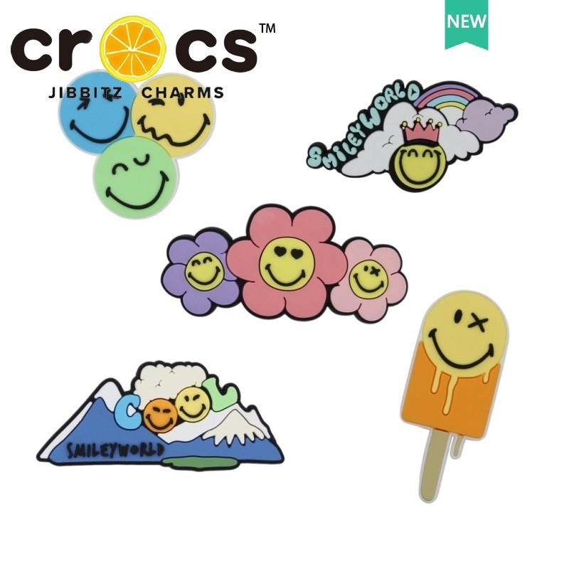 Jibbitz crocs charm หัวเข็มขัดรองเท้า น่ารัก หน้ายิ้ม DIY การ์ตูน แฟชั่น อุปกรณ์เสริมรองเท้า