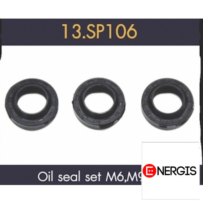 ชุดอะไหล่ เครื่องฉีดน้ำเเรงดันสูง FLOW ชุด SP106 : SP106 Oil seal โอริงน้ำมัน (1 ชุด 3 ตัว) ใช้สำหรับปั๊มรุ่น หัวใหม่